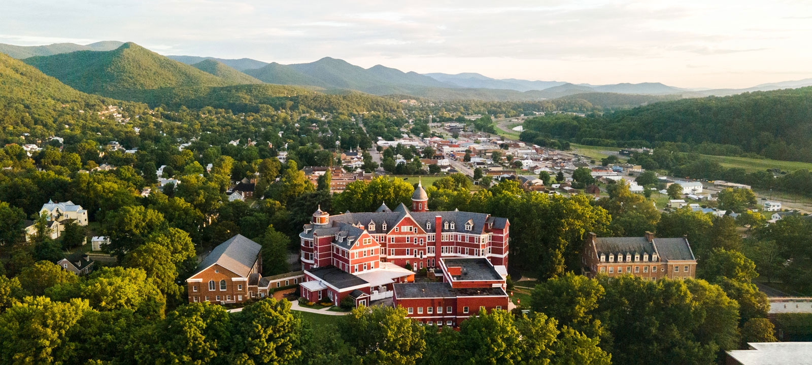 Southern Virginia University campus aerial view.